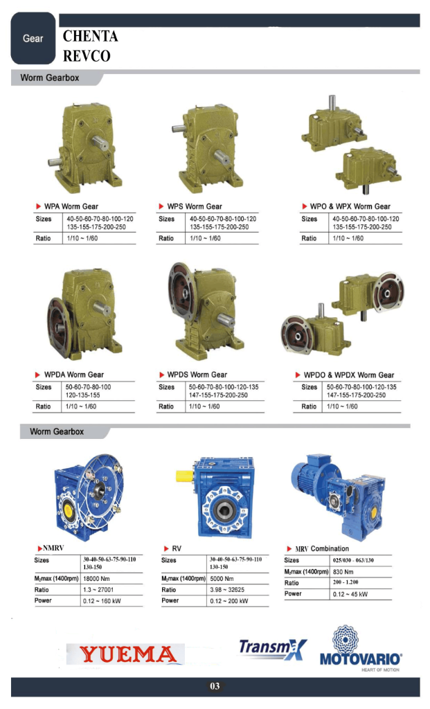 Katalog Worm Gear Reducer